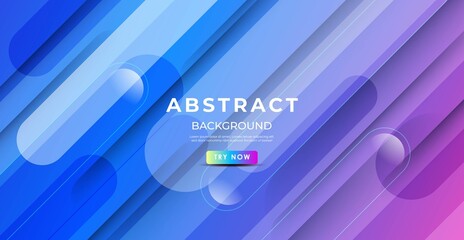 Minimal colorful geometric wallpaper. Trendy gradient pink blue colors. Eps10 vector.