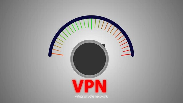 Virtual private network speed test animation 4k video
