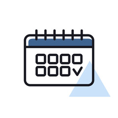 Calendar outline icon. Workspace sign