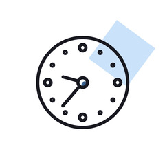 Clock outline icon. Workspace sign