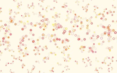 Light Red, Yellow vector pattern with spheres.