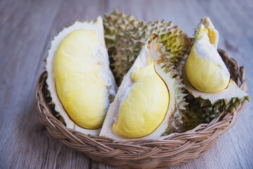 Ripe durian ready to eat, Thailand