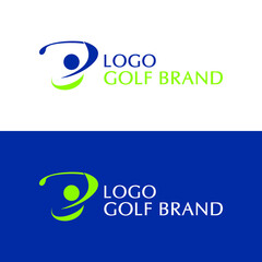 Creative golf design and map marker. logo and business card. Premium Vectors sport professional logo brand