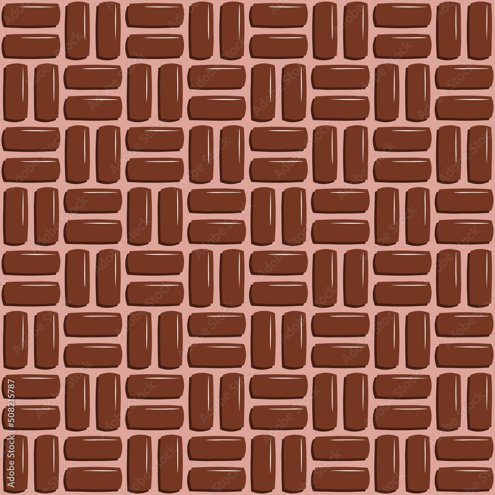 Poster two brown bricks. a vector of bricks that form squares, arranged vertically, horizontally. interior 