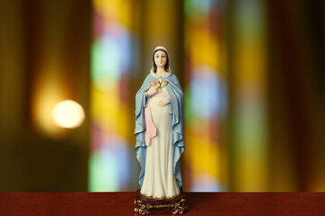 Statue of the image of Our Lady of O