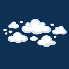 Comic cartoon smoke or cloud, vector speed motion effects