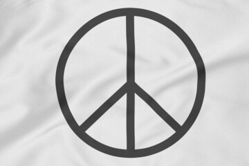 .Pacific sign - international symbol of peace on a gray background