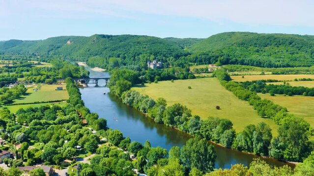 Dordogne landscape , river and forest- Beynac
