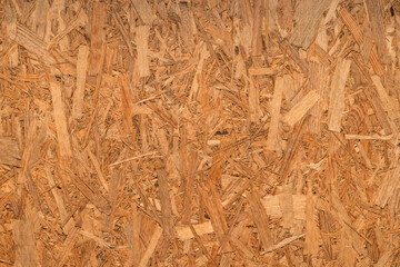 background wall of large wooden shavings