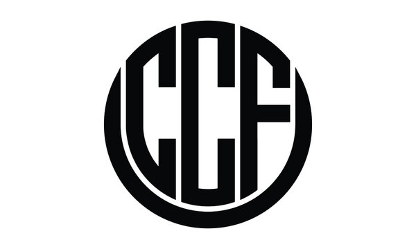 CCF shield with round shape logo design vector template | monogram logo | abstract logo | wordmark logo | lettermark logo | business logo | brand logo | flat logo.