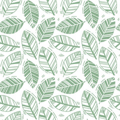 Fototapeta na wymiar seamless pattern with green plants