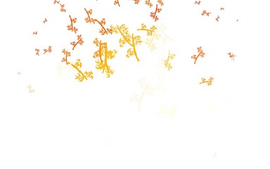 Light Orange vector elegant pattern with branches.