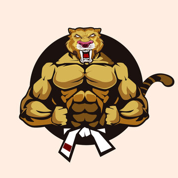 recommend clip art: tiger fitness mascot cartoon