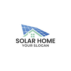 solar home logo design vector