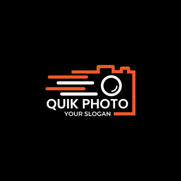 quik photo logo design vector