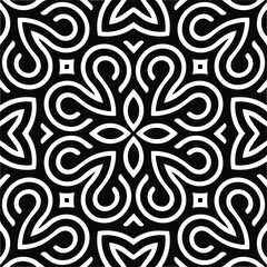 Abstract background with black and white pattern. Unique geometric vector swatch. Perfect for site backdrop, wrapping paper, wallpaper, textile and surface design. 
