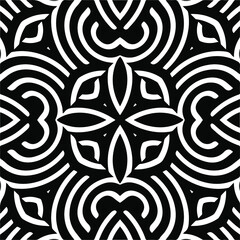 Abstract background with black and white pattern. Unique geometric vector swatch. Perfect for site backdrop, wrapping paper, wallpaper, textile and surface design. 