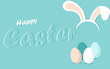 Happy Easter.Sunday greeting card, postcard, invitation, poster, banner.
