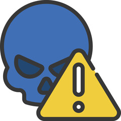 Hacker Skull Warning Icon