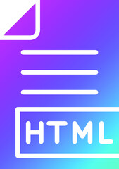 Fototapeta premium HTML Vector Icon Design Illustration