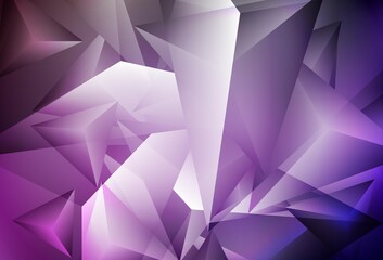 Obraz premium Dark Pink vector background with polygonal style.