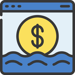 Online Cash Flow Icon