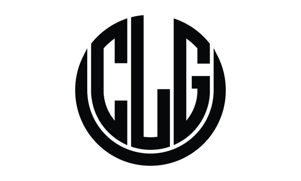 CLG shield with round shape logo design vector template | monogram logo | abstract logo | wordmark logo | lettermark logo | business logo | brand logo | flat logo.