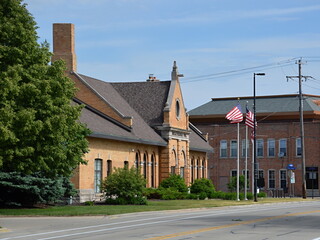 Fototapeta na wymiar Historisches Bauwerk in der Stadt Green Bay, Wisconsin