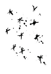 Ink drops. Ink, brush. EPS 10, artwork.