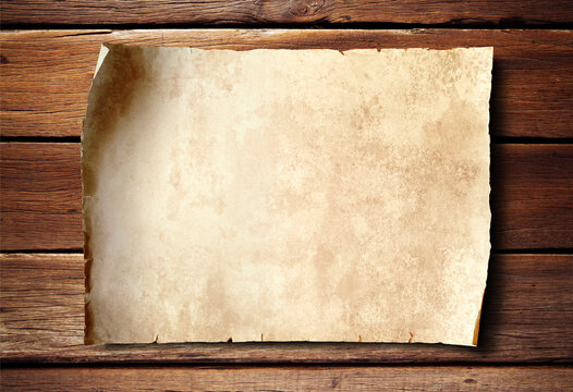 old paper on the wooden wall background for text and advertising.