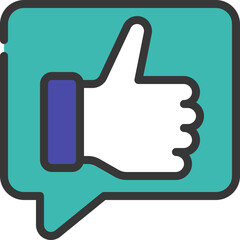 Thumbs Up Message Icon