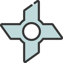 Rectangle Throwing Star Icon