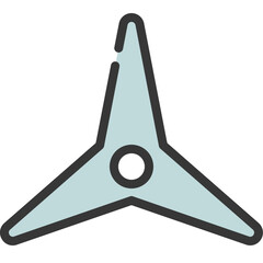 Three Point Throwing Star Icon