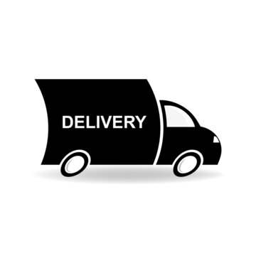 Fast delivery truck flat vector icon for applications and websites. Vector illustration.