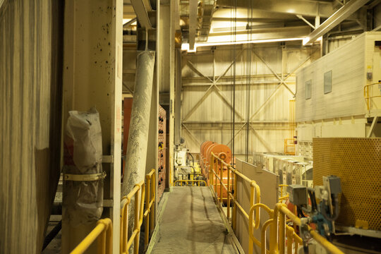 Inside The Engine Room Of The Dragline In The Queensland Coal Mine