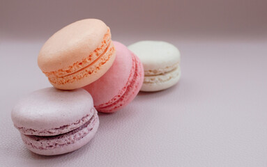 colorful macaroons. fresh traditional pastries