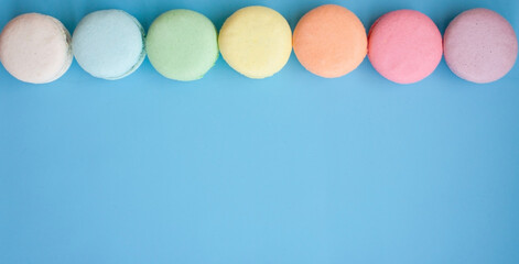 colorful macaroons. fresh traditional pastries