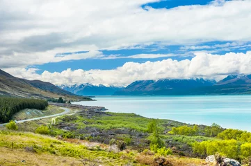 Fotobehang Lake Pukaki in the New Zealand © Fyle