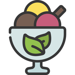 Vegan Ice Cream Icon