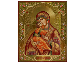 Fototapeta na wymiar Icon Mother of God of Vladimir