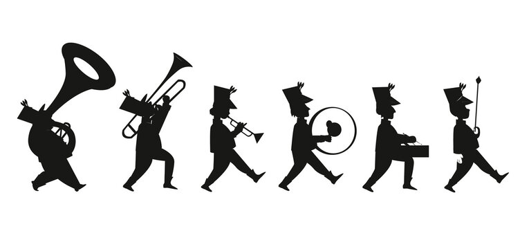 marching silhouette