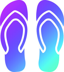 Flip flop Vector Icon Design Illustration
