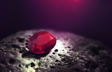 Red Sapphire Ruby Gemstone