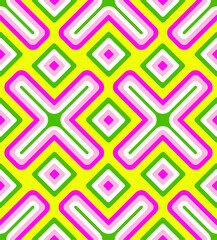 Abstract Art Deco Cross Squares Geometric Minimalist Seamless Pattern Trendy Stylish Colors Perfect for Allover Fabric Print or Wall Paper Retro Design