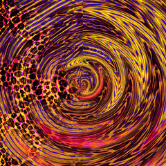 red and yellow spiral