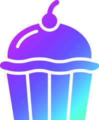 Cupcake Vector Icon Design Illustration