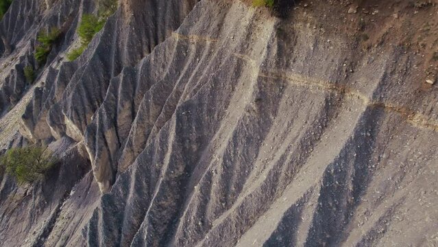 landscape of a cliff, aerial shot. High quality 4k footage