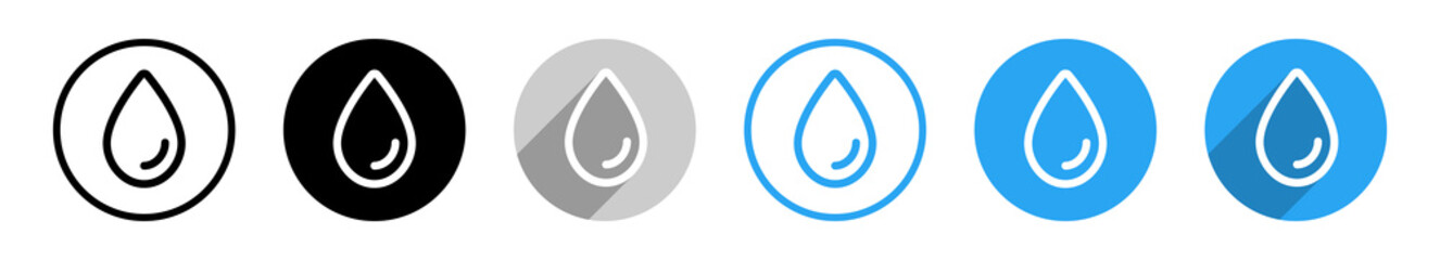 Wassertropfen Vektor Icon Set