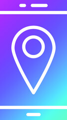 Mobile location Vector Icon Design Illustration