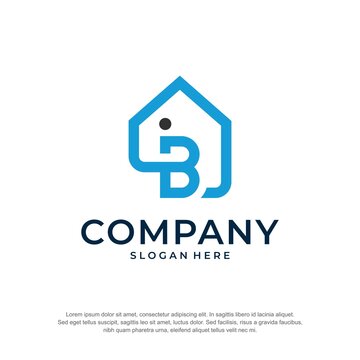 real estate broker initial i b logo premium vector
